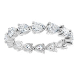 Platinum Pear Lab-Grown Diamond Eternity Band – 4x3 mm Stones - view 3