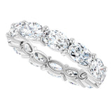 Platinum Oval Lab-Grown Diamond Eternity Band – 6x4 mm Stones - view 5