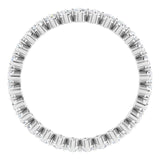 Platinum Round Natural Diamond Eternity Band – 2 mm Stones - view 2
