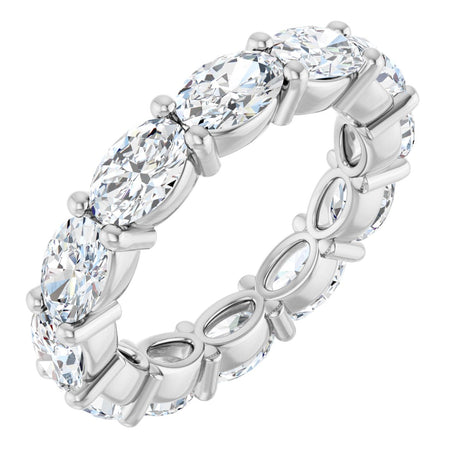 Platinum Oval Lab-Grown Diamond Eternity Band – 6x4 mm Stones