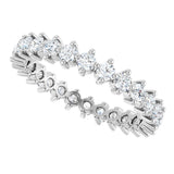 Platinum Round Lab-Grown Diamond Eternity Band – 2.25 mm Stones - view 5