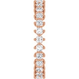 14K Gold Round Lab-Grown Diamond Eternity Band – 2 mm Stones - Rose Gold - view 4