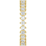 14K Gold Round Lab-Grown Diamond Eternity Band – 2 mm Stones - Yellow Gold - view 4