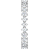 Platinum Round Lab-Grown Diamond Eternity Band – 2 mm Stones - view 4