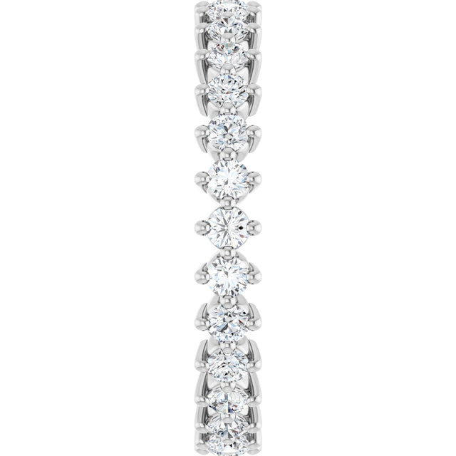 Platinum Round Lab-Grown Diamond Eternity Band – 2 mm Stones - view 4