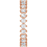 14K Gold Round Lab-Grown Diamond Eternity Band – 2.25 mm Stones - Rose Gold - view 4