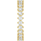 14K Gold Round Lab-Grown Diamond Eternity Band – 2.25 mm Stones - Yellow Gold - view 4