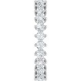 Platinum Round Lab-Grown Diamond Eternity Band – 2.25 mm Stones - view 4