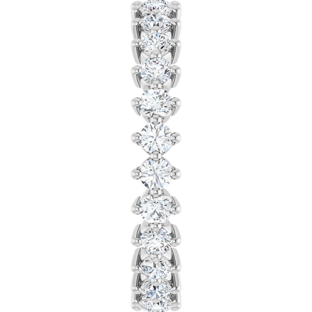 Platinum Round Lab-Grown Diamond Eternity Band – 2.25 mm Stones - view 4