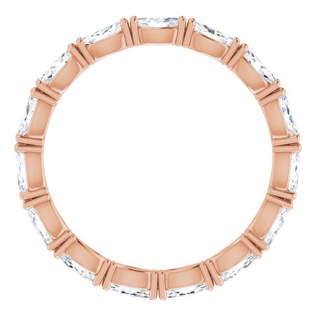 14K Gold Marquise Lab-Grown Diamond Eternity Band – 4.3x2.25 mm Stones - Rose Gold - view 2