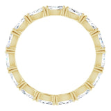 14K Gold Marquise Lab-Grown Diamond Eternity Band – 4.3x2.25 mm Stones - Yellow Gold - view 2