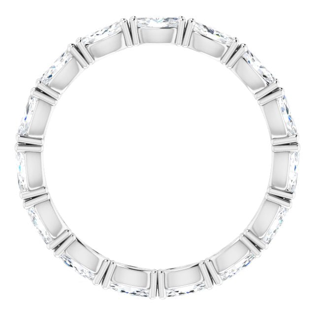 Platinum Marquise Lab-Grown Diamond Eternity Band – 4.3x2.25 mm Stones - view 2