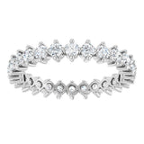 Platinum Round Lab-Grown Diamond Eternity Band – 2.25 mm Stones - view 3