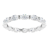 14K Gold Marquise Lab-Grown Diamond Eternity Band – 4.5x2.5 mm Stones - White Gold - view 3
