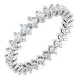 Platinum Round Lab-Grown Diamond Eternity Band – 2.25 mm Stones