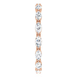 14K Gold Marquise Lab-Grown Diamond Eternity Band – 4x2 mm Stones - Rose Gold - view 4