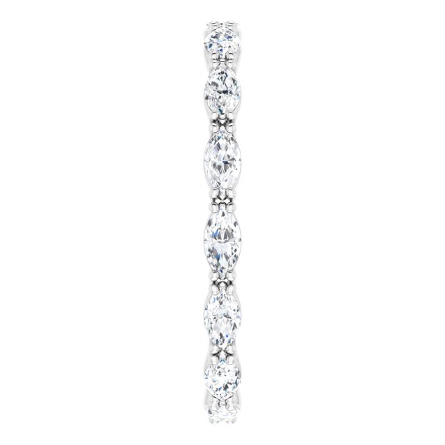 Platinum Marquise Lab-Grown Diamond Eternity Band – 4x2 mm Stones - view 4