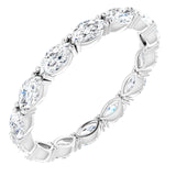 Platinum Marquise Natural Diamond Eternity Band – 4.5x2.5 mm Stones