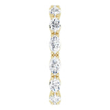 14K Gold Marquise Lab-Grown Diamond Eternity Band – 4.5x2.5 mm Stones - Yellow Gold - view 4