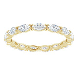14K Gold Marquise Lab-Grown Diamond Eternity Band – 4.3x2.25 mm Stones - Yellow Gold - view 3