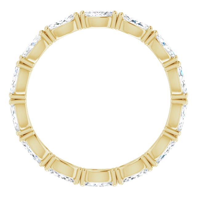14K Gold Marquise Lab-Grown Diamond Eternity Band – 4.5x2.5 mm Stones - Yellow Gold - view 2