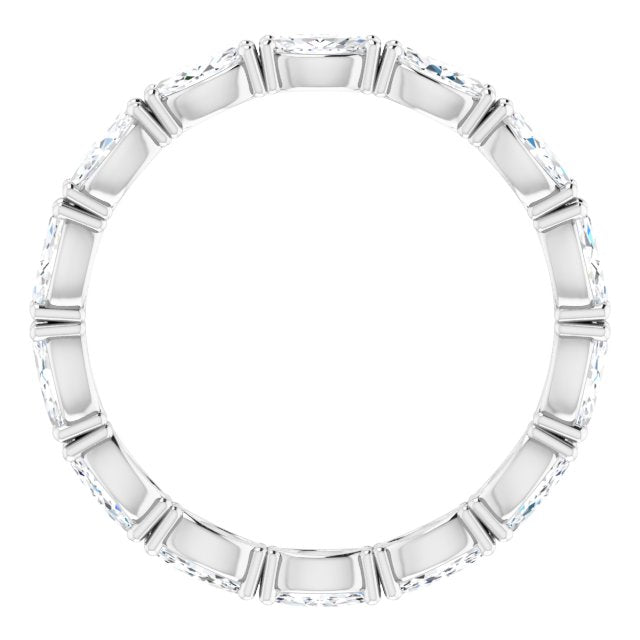 Platinum Marquise Natural Diamond Eternity Band – 4.5x2.5 mm Stones - view 2