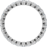 Platinum Round Lab-Grown Diamond Eternity Band – 2.25 mm Stones - view 2