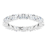 Platinum Oval Lab-Grown Diamond Eternity Band – 5x3 mm Stones - view 3