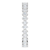 Platinum Round Lab-Grown Diamond Eternity Band – 2 mm Stones - view 4