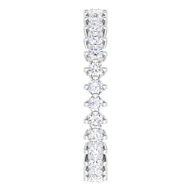 Platinum Round Lab-Grown Diamond Eternity Band – 2 mm Stones - view 4