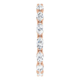 14K Gold Marquise Lab-Grown Diamond Eternity Band – 4.3x2.25 mm Stones - Rose Gold - view 4