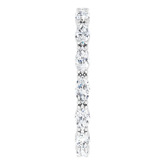 14K Gold Marquise Lab-Grown Diamond Eternity Band – 4.3x2.25 mm Stones - White Gold - view 4