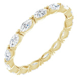 14K Gold Marquise Lab-Grown Diamond Eternity Band – 4x2 mm Stones - Yellow Gold