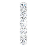 Platinum Oval Lab-Grown Diamond Eternity Band – 6x4 mm Stones - view 4