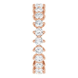 14K Gold Round Lab-Grown Diamond Eternity Band – 2.8 mm Stones - Rose Gold - view 4