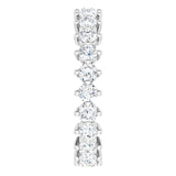 Platinum Round Lab-Grown Diamond Eternity Band – 2.8 mm Stones - view 4