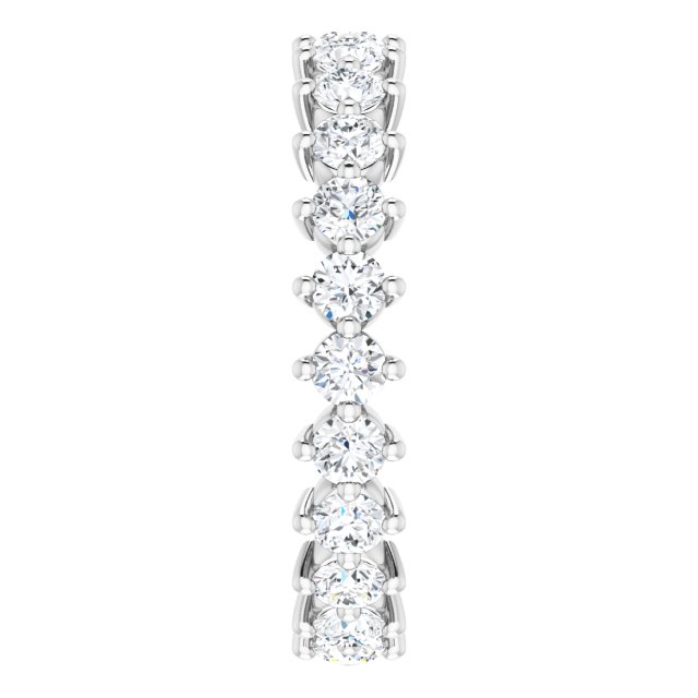 Platinum Round Lab-Grown Diamond Eternity Band – 2.8 mm Stones - view 4