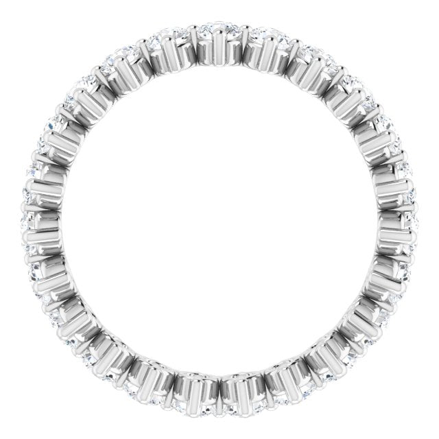 Platinum Round Lab-Grown Diamond Eternity Band – 2.8 mm Stones - view 2