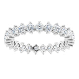 Platinum Round Lab-Grown Diamond Eternity Band – 2.5 mm Stones - view 3
