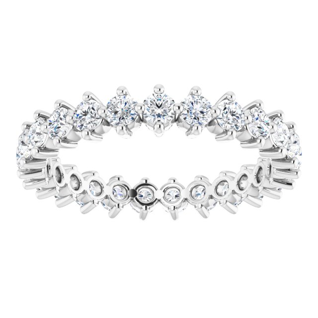 Platinum Round Lab-Grown Diamond Eternity Band – 2.5 mm Stones - view 3