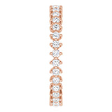 14K Gold Round Lab-Grown Diamond Eternity Band – 1.7 mm Stones - Rose Gold - view 4