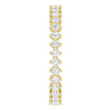 14K Gold Round Lab-Grown Diamond Eternity Band – 1.7 mm Stones - Yellow Gold - view 4