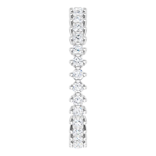 Platinum Round Lab-Grown Diamond Eternity Band – 1.7 mm Stones - view 4
