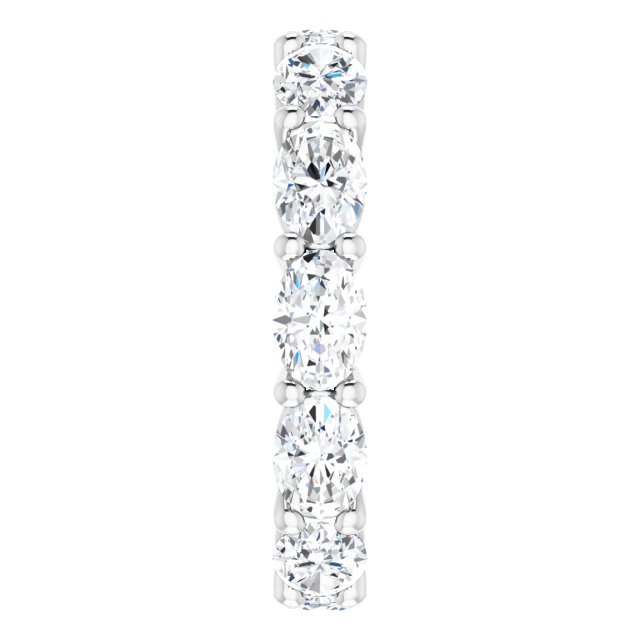 Platinum Oval Lab-Grown Diamond Eternity Band – 6x4 mm Stones - view 4