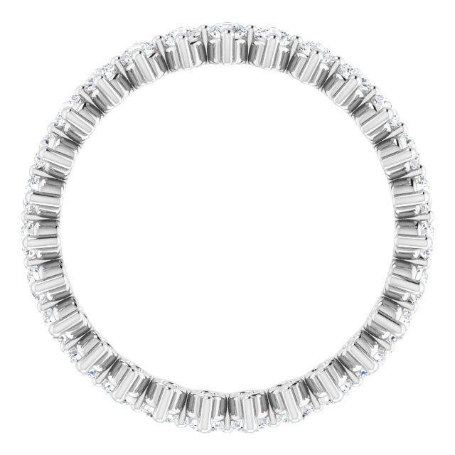 Platinum Round Lab-Grown Diamond Eternity Band – 2.25 mm Stones - view 2