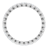 14K Gold Round Lab-Grown Diamond Eternity Band – 2.25 mm Stones - White Gold - view 2