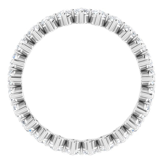 Platinum Round Lab-Grown Diamond Eternity Band – 2.5 mm Stones - view 2