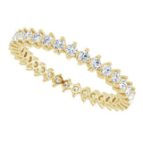 14K Gold Round Lab-Grown Diamond Eternity Band – 1.7 mm Stones - Yellow Gold - view 5