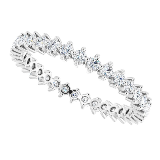 Platinum Round Lab-Grown Diamond Eternity Band – 1.7 mm Stones - view 5