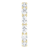 14K Gold Oval Lab-Grown Diamond Eternity Band – 5x3 mm Stones - Yellow Gold - view 4